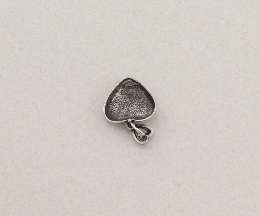 Pendant Only Sterling Silver Marcasite Heart Pendant 1" x 3/4" - Picture 3 of 6